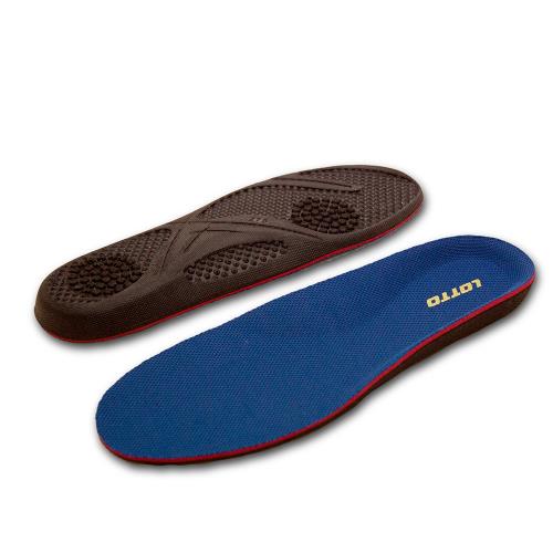 【LOTTO】男 爆彈PU避震鞋墊 吸濕防臭 足弓支撐 杯型穩固設計 藍 MI0316