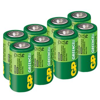 【超霸GP】綠能特級1號(D)碳鋅電池8粒裝(1.5V環保電池)