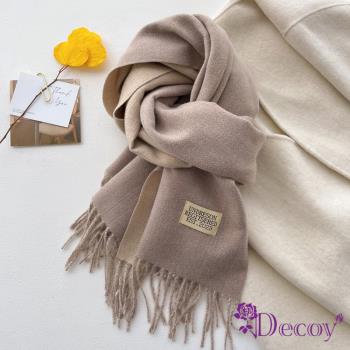 【Decoy】雙面純色＊秋冬流蘇保暖圍巾 多色可選