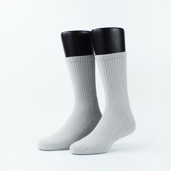 【FOOTER除臭襪】素面輕壓力高筒襪男款(T99L/XL-灰藍)