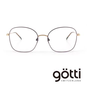 【Götti 】瑞士Götti Switzerland 撞色弧形方框鈦金光學眼鏡(- GWIN)