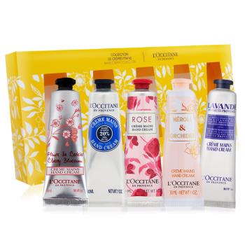 LOCCITANE 歐舒丹 經典圖騰五入手霜禮盒[櫻花+乳油木+玫瑰+橙花+薰衣草]