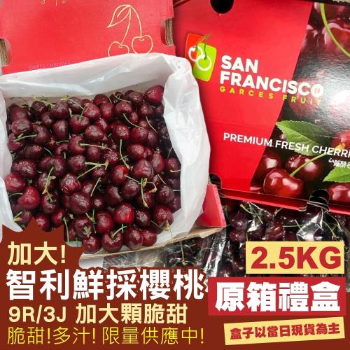 果物樂園-智利櫻桃3J/9r原箱(約2.5Kg/箱)