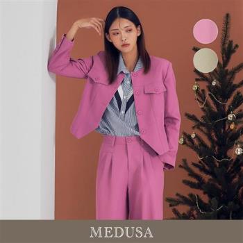 現貨【MEDUSA 曼度莎】壓線剪裁西裝外套 - 2色（M-XL）｜女外套 西裝外套 墊肩外套