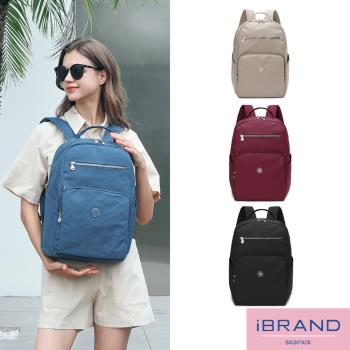 iBrand後背包 輕盈防潑水大容量雙層後背包(多色任選)MDS-8730