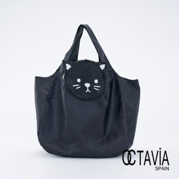 OCTAVIA8 - 黑貓收納隨身購物袋- CAT黑