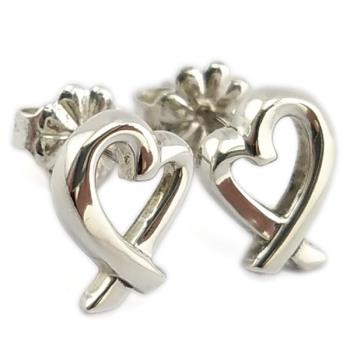 TIFFANY 925純銀-Loving Heart 愛心墜飾針式耳環