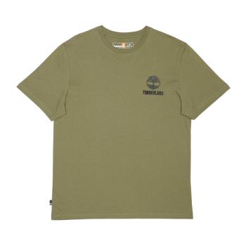 Timberland 男款暗綠色背面Logo短袖T恤|A42Q5EG5