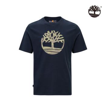 Timberland 男款深寶石藍迷彩短袖T恤|A2Q5Q433