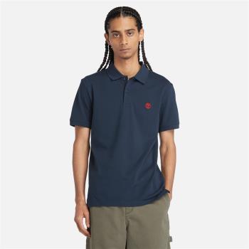 Timberland 男款深寶石藍彈性Polo衫|A42BU433
