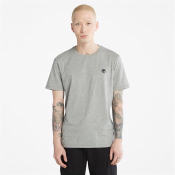 Timberland 男款灰色Logo印花有機棉短袖T恤|A6DKU052