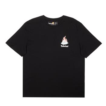 Timberland 中性款黑色背面印花短袖T恤|A63D9001