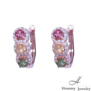 【Hommy Jewelry】百花真鑽系列 | 天然碧璽 耳環