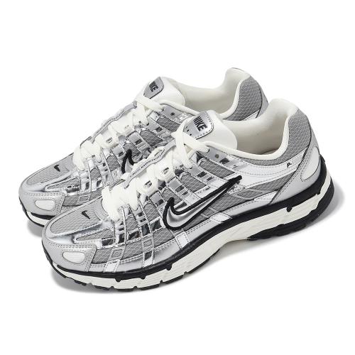 Nike 休閒鞋 P-6000 男鞋 女鞋 液態銀 復古 銀 黑 情侶鞋 Metallic Silver CN0149-001