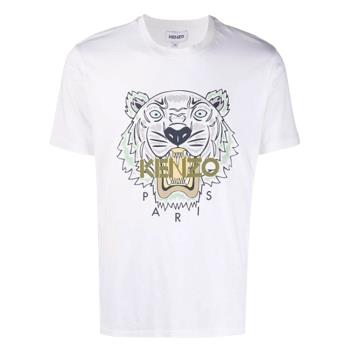 【KENZO】男款 虎面圖案 短袖T恤-白色 (S號、M號) FC55TS0204YL/01B