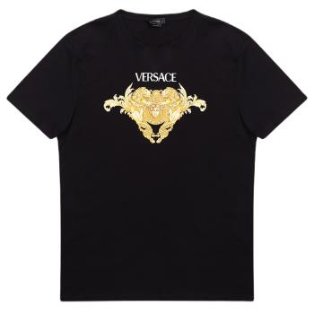 【VERSACE】男款 Medusa 印花 圓領短袖T恤-黑色(S號、M號) A88444 A237441