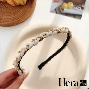 【Hera 赫拉】纏繞物語豹紋編織鍊條髮箍 H113012301(HBH13)