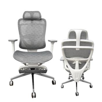 凱堡 AI高階人體工學(白款)全網椅／高背機能椅