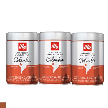 illy 哥倫比亞風味 風味豆 咖啡豆(250g/罐) 3入組