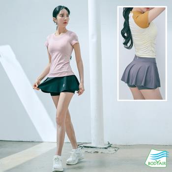 【BODYAIR嚴選】高腰翹臀活動裙短褲(瑜珈.運動.慢跑)