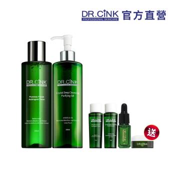 DR.CINK達特聖克 肌本潔淨收斂組 毛孔收斂隱形水升級版200ml＋微晶深層煥膚潔面露(升級)200ml