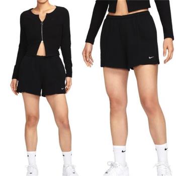 Nike As W Nsw Nk Chll Ft Mr 4in Sho 女款 黑色 運動 短褲 HF6941-010