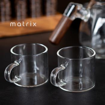 【Matrix】迷你耐熱玻璃馬克杯2入組 80ml/手沖咖啡/分享壺/耐熱玻璃/茶杯/咖啡壺/分享杯/咖啡濾杯/V型濾杯/有田燒/陶瓷/錐形濾杯