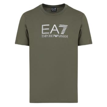 【EMPORIO ARMANI】男款 EA7 品牌LOGO 短袖T恤-灰綠色 (M號、L號、XL號、XXL號) 3DPT71PJM9Z 1846