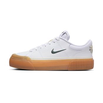 Nike Court Legacy Lift 女 白 皮革 休閒 橡膠 厚底 經典 休閒鞋FV5526-100