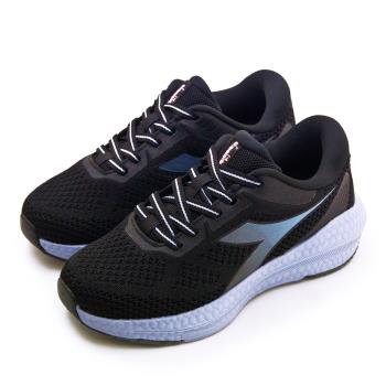 【DIADORA】女 迪亞多那 專業輕量緩震慢跑鞋 輕履行系列 黑紫藍 33676