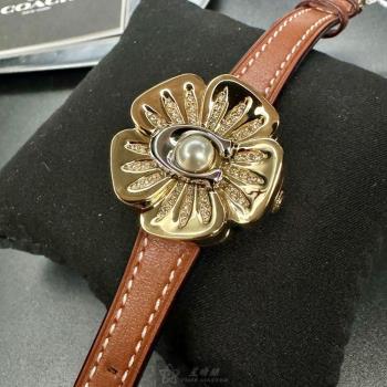 COACH 蔻馳女錶 28mm 金色圓形精鋼錶殼 金色簡約, 中二針顯示錶面款 CH00210