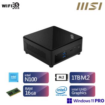 MSI Cubi 四核心迷你電腦 (Intel N100/16G/1TB/WIN11PRO)【ET4MK0040A】