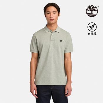 Timberland 男款中麻灰休閒短袖Polo衫│A6943052