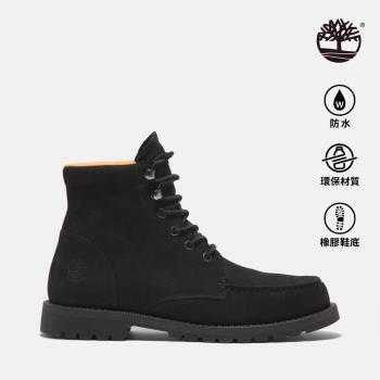 Timberland 男款黑色皮革防水休閒鞋│A699PW05