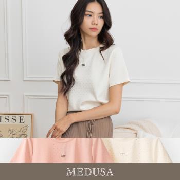 現貨【MEDUSA 曼度莎】ICare 點點鑽飾素面休閒T恤 - 2色（M-L）｜女短袖上衣 女休閒上衣