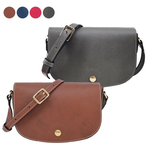 LONGCHAMP ÉPURE系列牛皮壓印半月型斜背包(小/多色選)