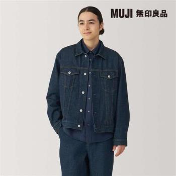 男吉貝木棉混丹寧外套 暗藍【MUJI 無印良品】