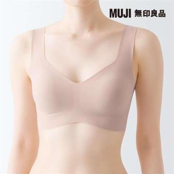 女無痕背心式胸罩 黃橘【MUJI 無印良品】