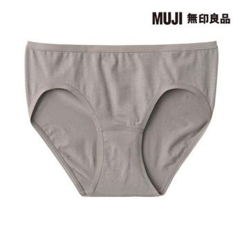 女柔滑低腰短版內褲 摩卡棕【MUJI 無印良品】