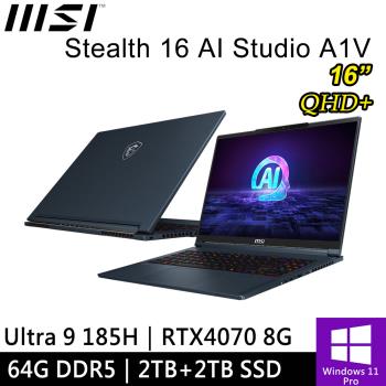 微星 Stealth 16 AI Studio A1VGG-003TW-SP6 16吋 藍(Ultra 9/64G/2TB+2TB)特仕筆電