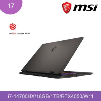 MSI 微星 Sword 17 HX B14VEKG-023TW (i7-14700HX/16GB/1TB/RTX4050/W11) 17吋 電競筆電