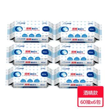 【拭拭樂】酒精擦抗菌濕巾 60抽x6包