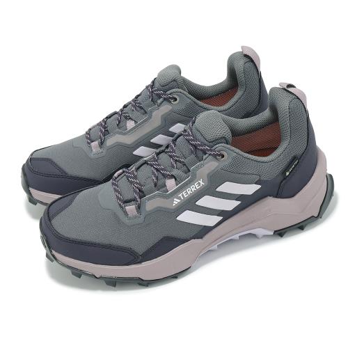 adidas 戶外鞋 Terrex AX4 GTX W 女鞋 防水 灰 藕粉 登山 機能 抗撕裂 愛迪達 IG6580