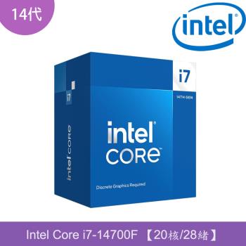 Intel Core i7-14700F 5.40 GHz Raptor Lake CPU LGA1700 桌上型處理器 盒裝