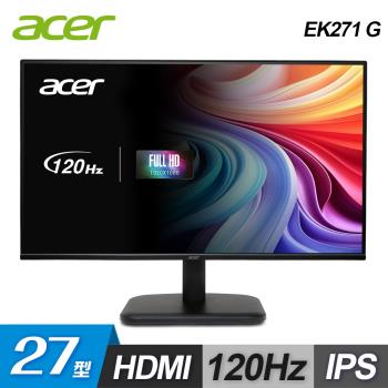 【ACER 宏碁】EK271 G 27型 IPS 120hz 電腦螢幕