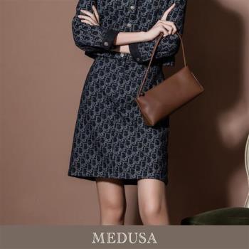 現貨【MEDUSA 曼度莎】經典老花牛仔短裙（M-XL）｜牛仔短裙 休閒短裙