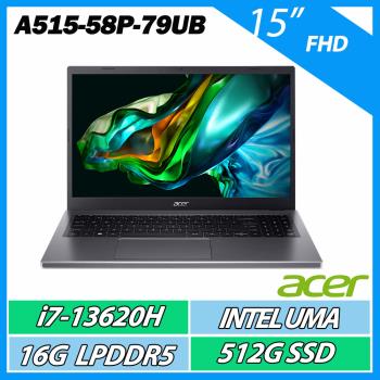 ACER 宏碁 Aspire 5 A515-58P-79UB 灰(i7-13620H/16G/512G/W11/15.6吋)效能筆電