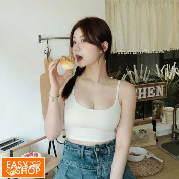 【EASY SHOP】Banana Pie-BRA TOP美背扭結涼感背心-椰白-任