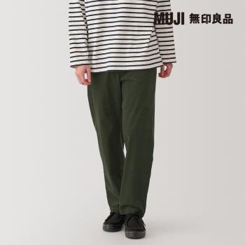 男燈芯絨舒適長褲 深綠【MUJI 無印良品】