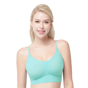 【Swear 思薇爾】Smart body系列M-XL無鋼圈素面無痕短背心(綠玉藍)
